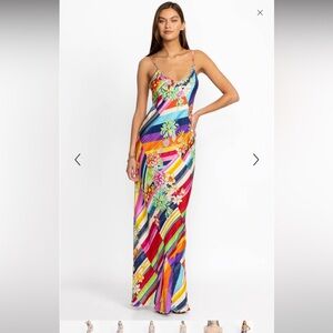 Johnny Was Multicolor Floral Dress